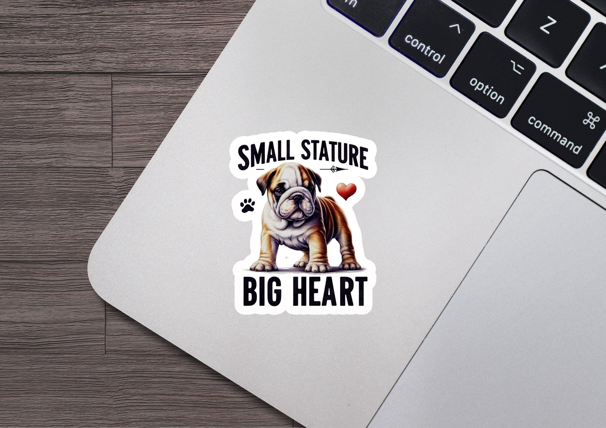 a sticker of a dog sitting on top of a laptop