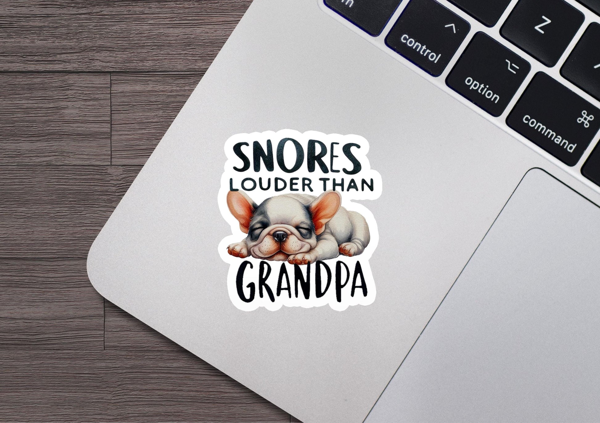 a sticker that says snobs louder than grandpa