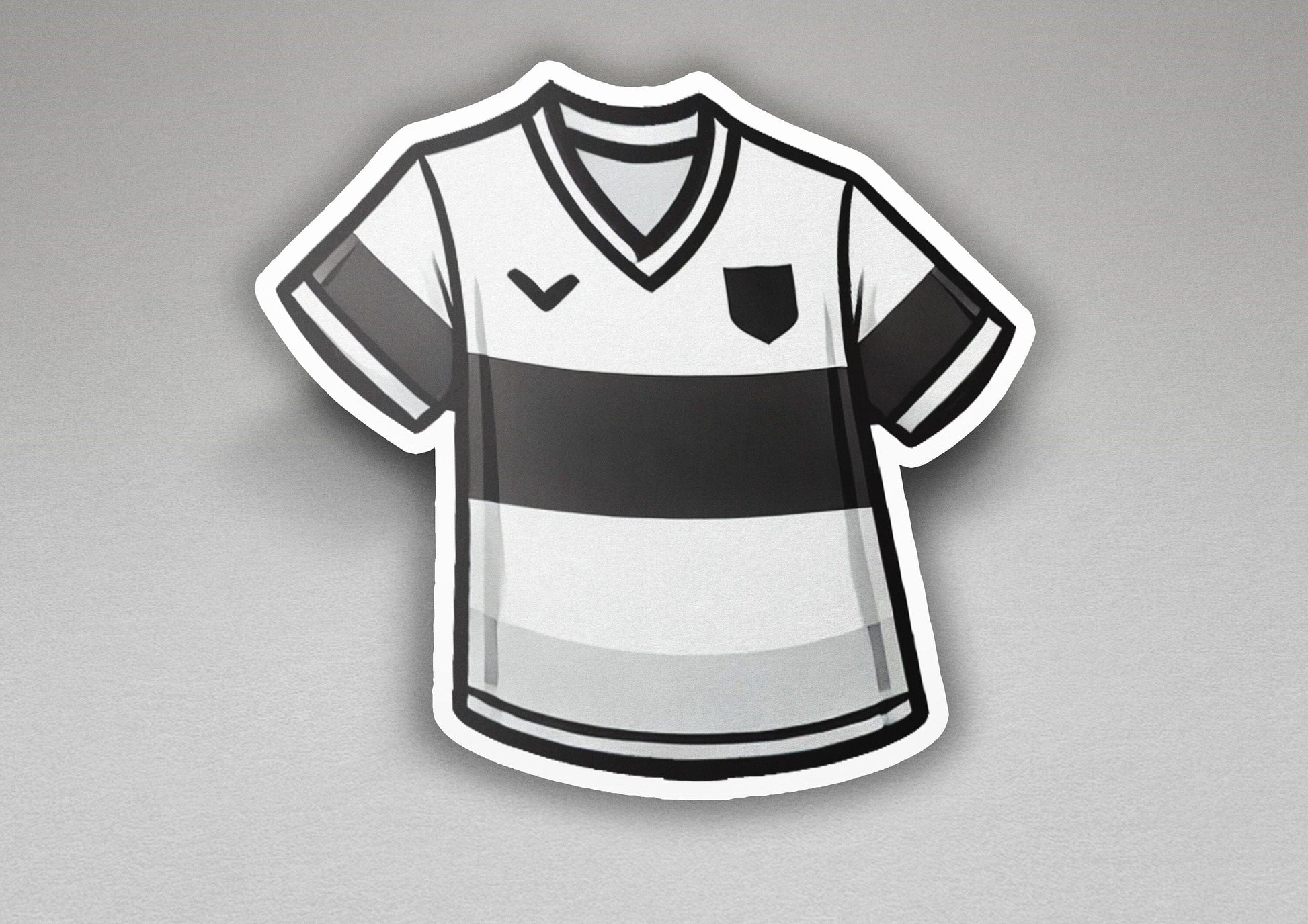a picture of a soccer jersey on a gray background