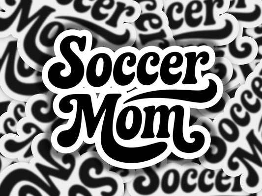 Soccer Mom Galaxy Vinyl Sticker | Dishwasher Safe & Durable | Custom Sizes | Fast Shipping | Made in USA 2 Fiesta Doodle waterproof vinyl sticker. dishwasher safe outdoor sticker.