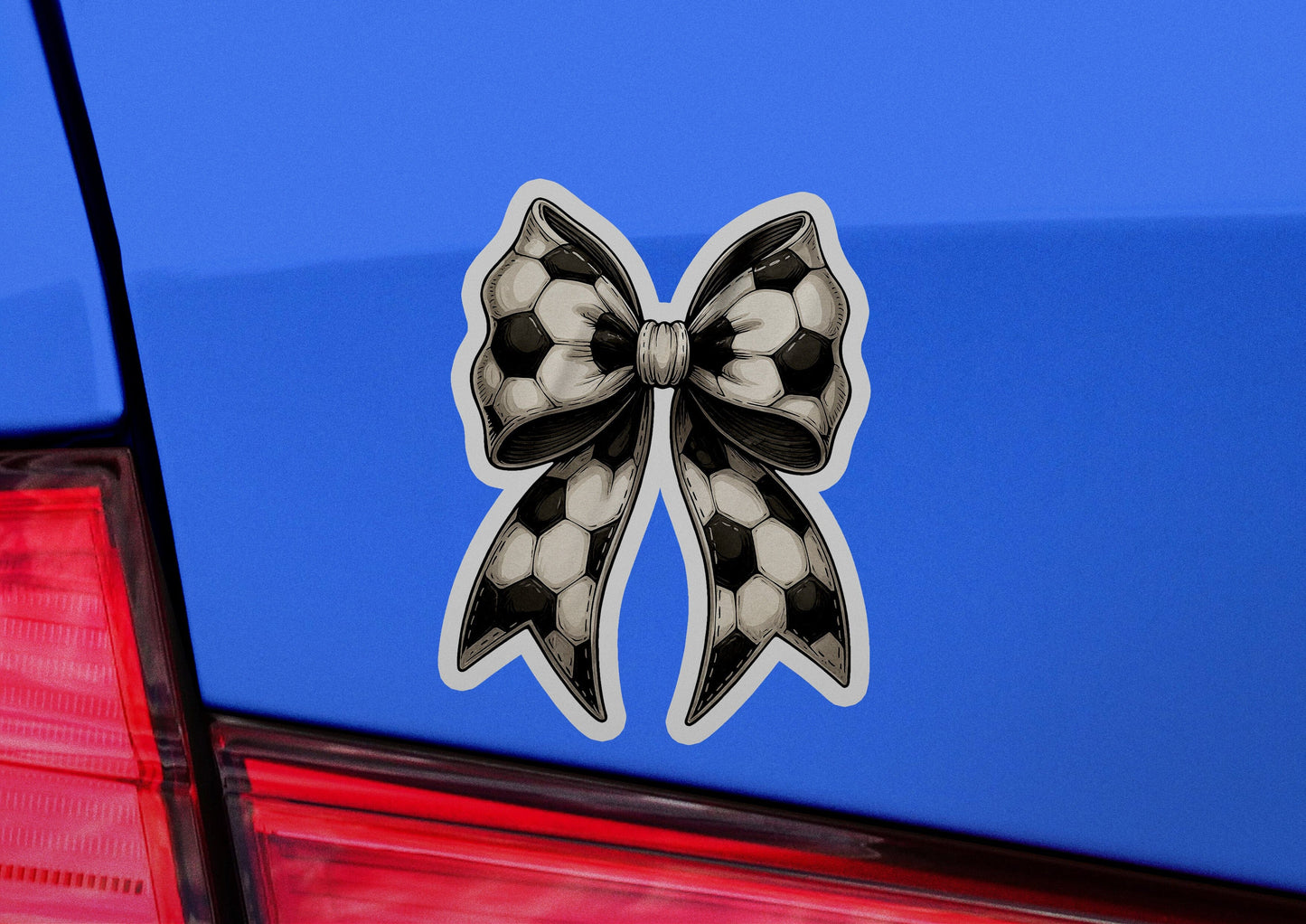 Soccer Ribbon Galaxy Vinyl Sticker | Dishwasher Safe & Durable | Custom Sizes | Fast Shipping | Made in USA 1 Fiesta Doodle waterproof vinyl sticker. dishwasher safe outdoor sticker.
