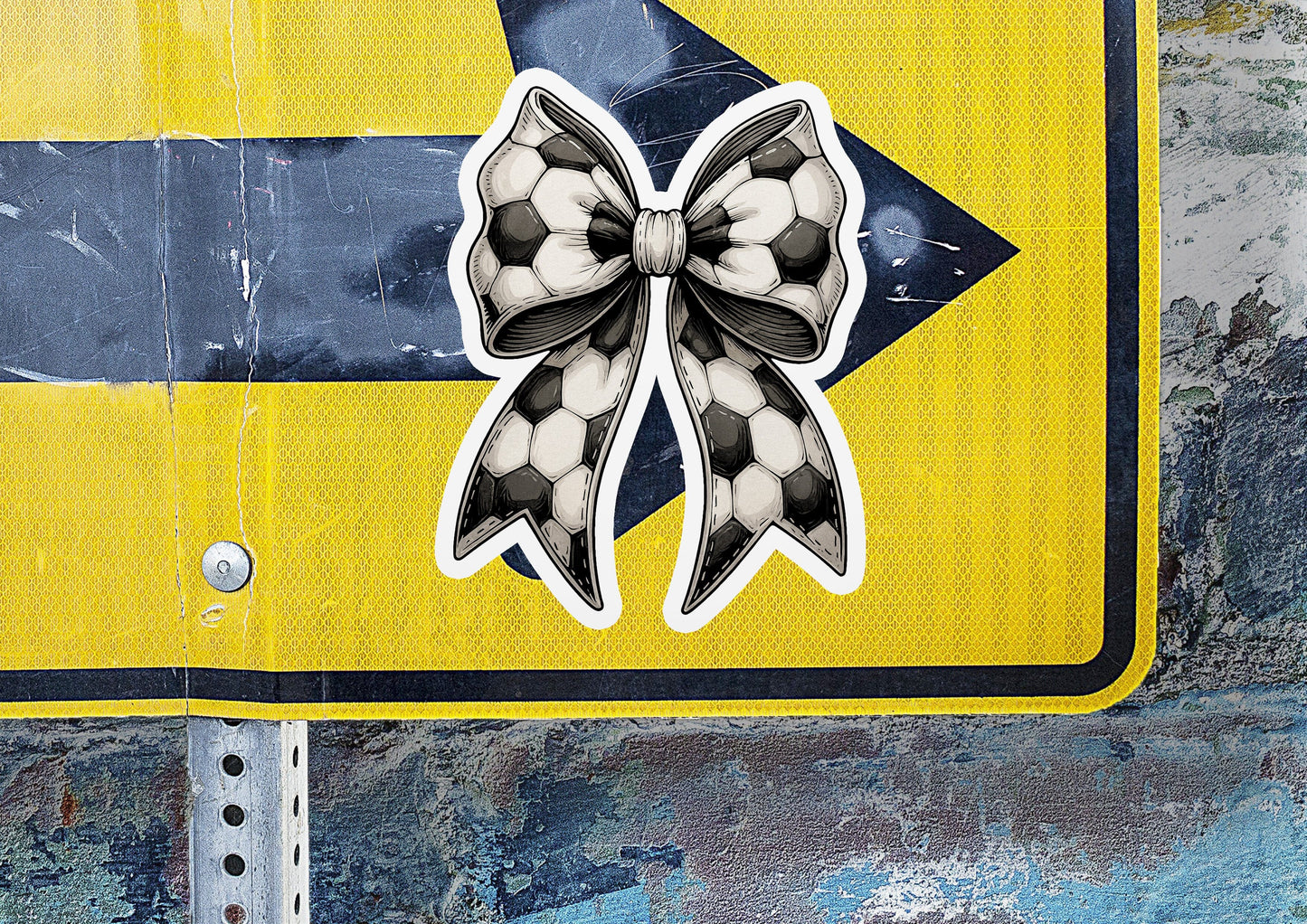 Soccer Ribbon Galaxy Vinyl Sticker | Dishwasher Safe & Durable | Custom Sizes | Fast Shipping | Made in USA 1 Fiesta Doodle waterproof vinyl sticker. dishwasher safe outdoor sticker.