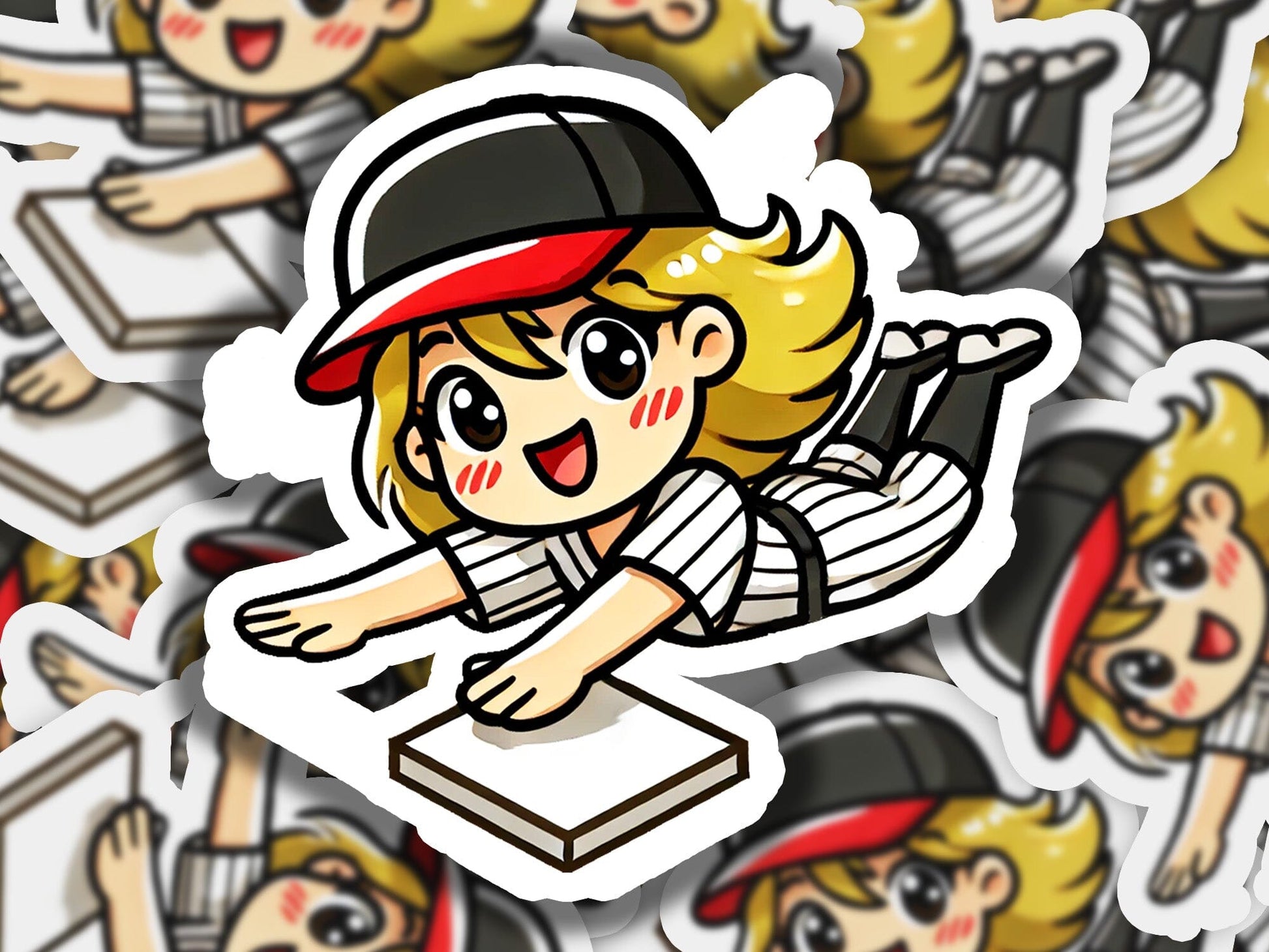 a bunch of stickers of some sort