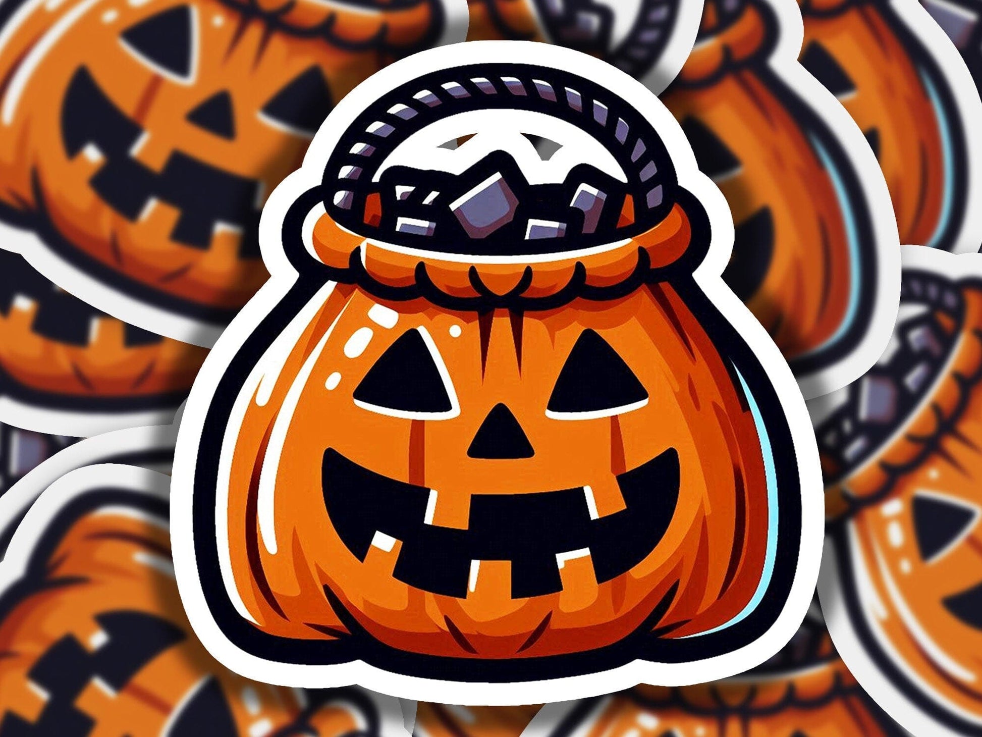 a bag of jack - o&#39;- lanterns with a jack - o&#39;-