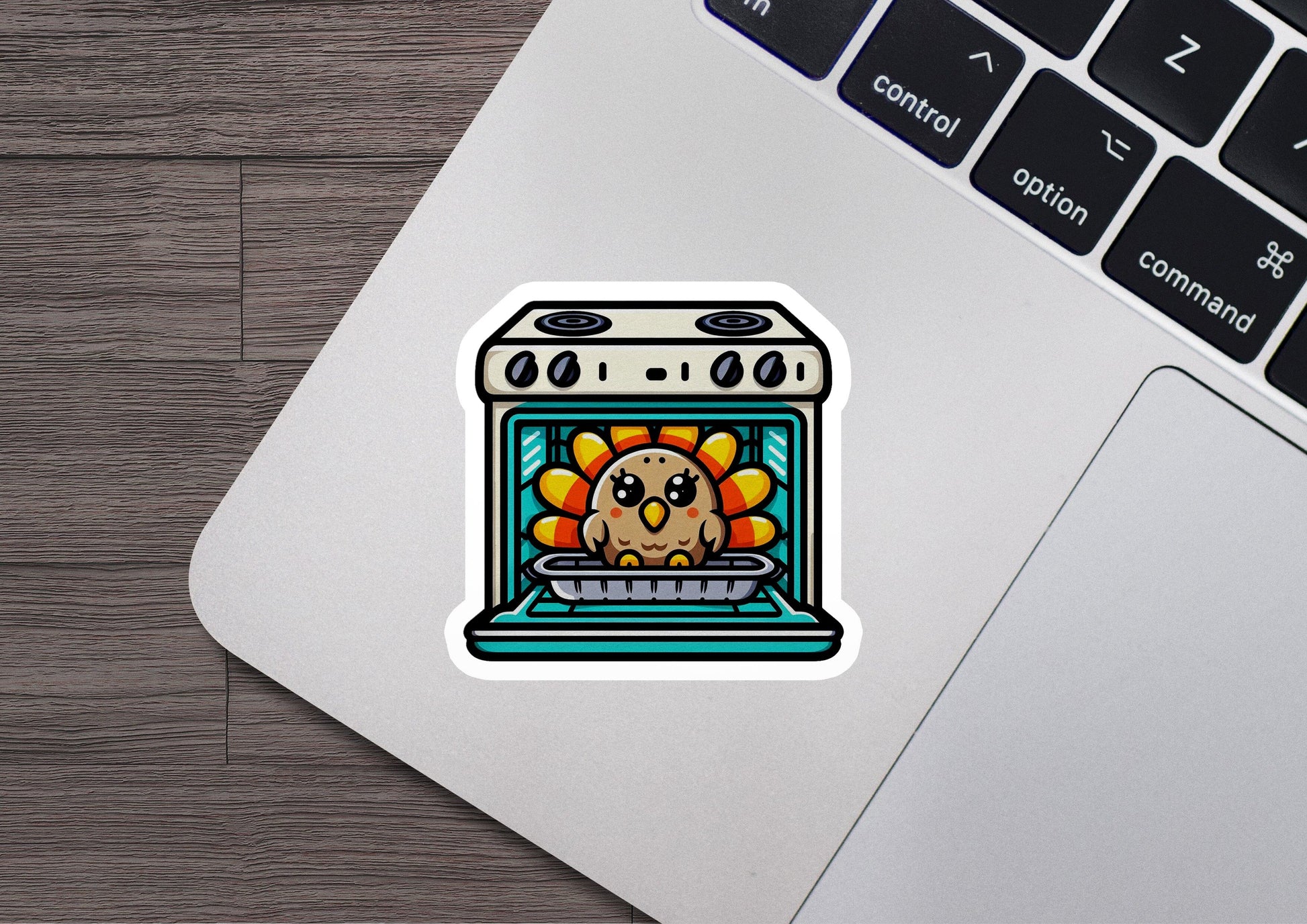 a sticker of a toaster with a cartoon character on it