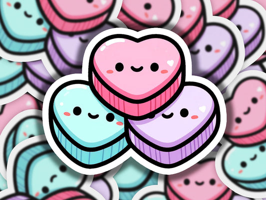a bunch of hearts that are next to each other