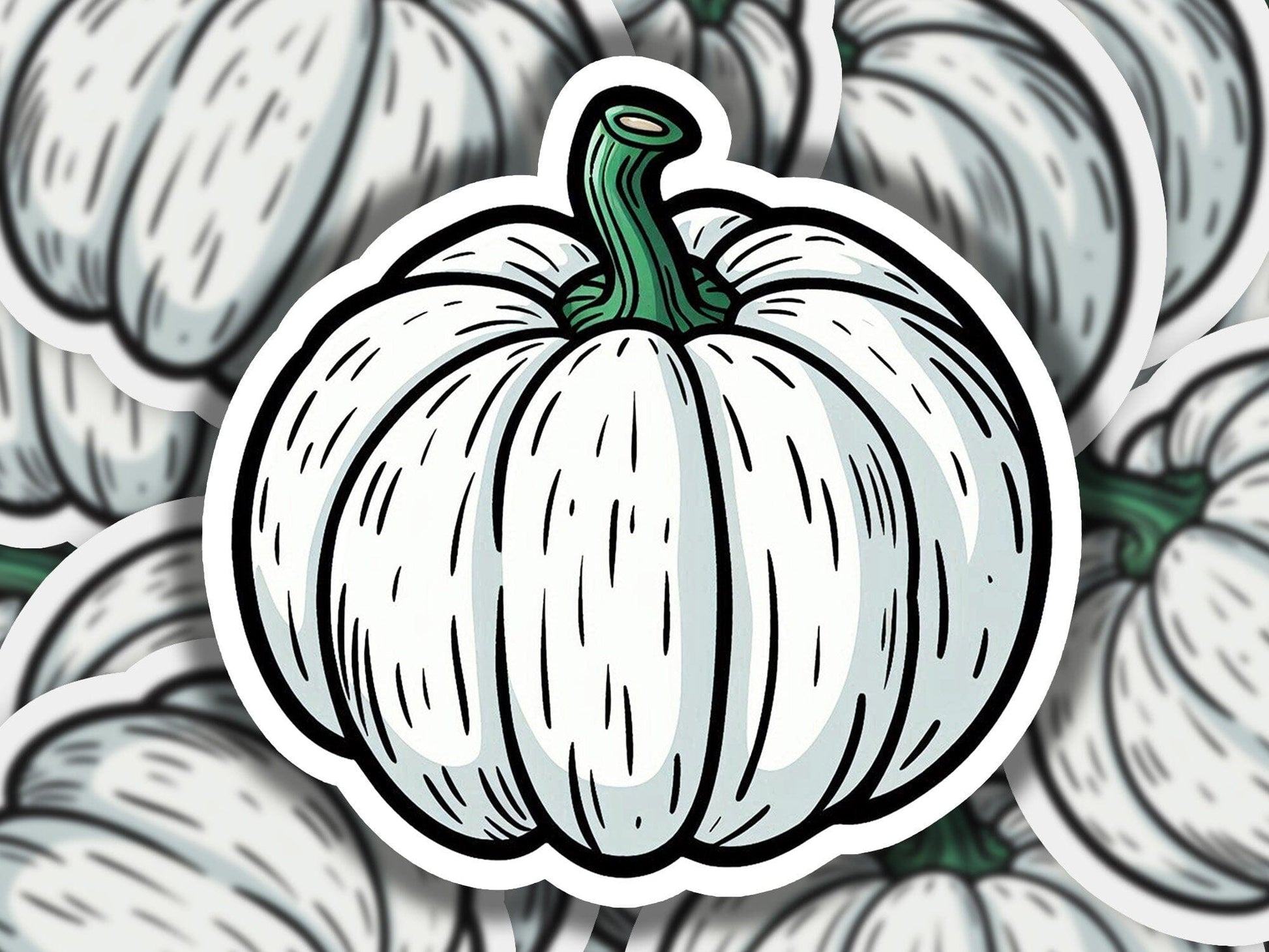a drawing of a pumpkin surrounded by smaller pumpkins