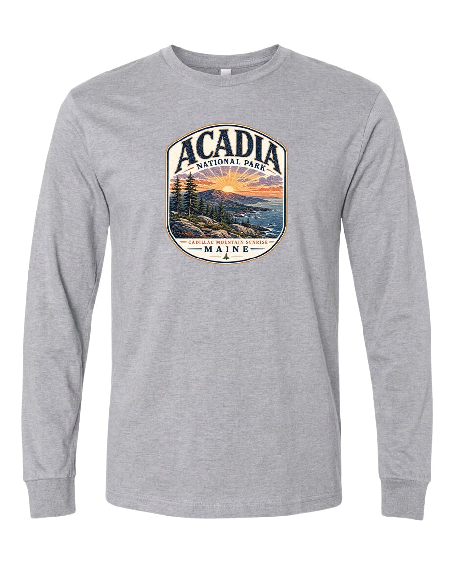 YOUTH Acadia National Park Badge Chest Logo T Shirt | Hoodie | Long Sleeve | Sweatshirt | Crew Neck | Tank Top 1 Fiesta Doodle waterproof vinyl sticker. dishwasher safe outdoor sticker.