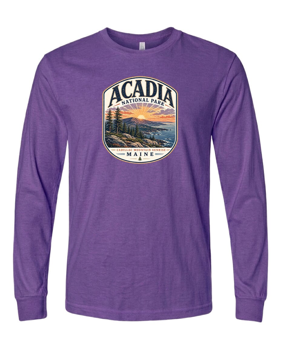 YOUTH Acadia National Park Badge Chest Logo T Shirt | Hoodie | Long Sleeve | Sweatshirt | Crew Neck | Tank Top 1 Fiesta Doodle waterproof vinyl sticker. dishwasher safe outdoor sticker.