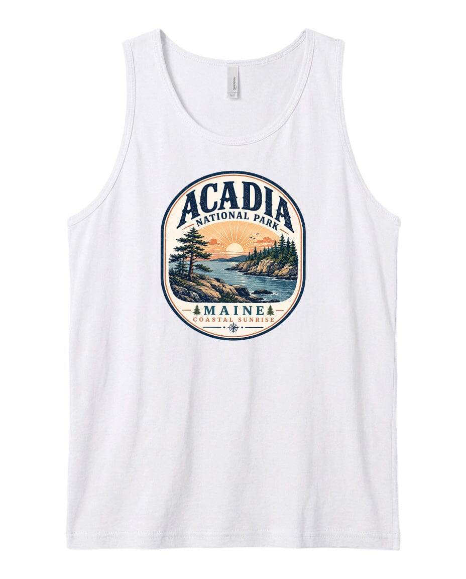 YOUTH Acadia National Park Badge Chest Logo T Shirt | Hoodie | Long Sleeve | Sweatshirt | Crew Neck | Tank Top 2 Fiesta Doodle waterproof vinyl sticker. dishwasher safe outdoor sticker.