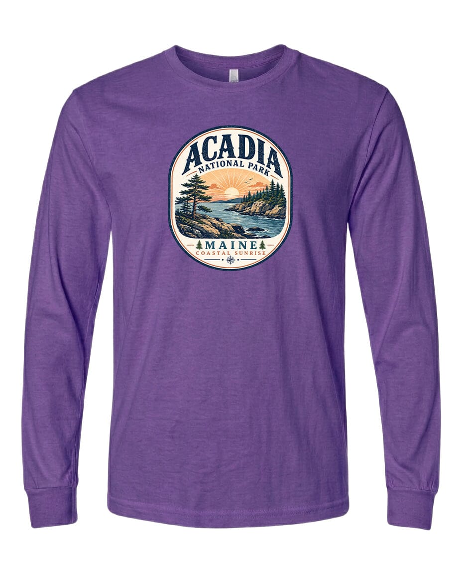 YOUTH Acadia National Park Badge Chest Logo T Shirt | Hoodie | Long Sleeve | Sweatshirt | Crew Neck | Tank Top 2 Fiesta Doodle waterproof vinyl sticker. dishwasher safe outdoor sticker.