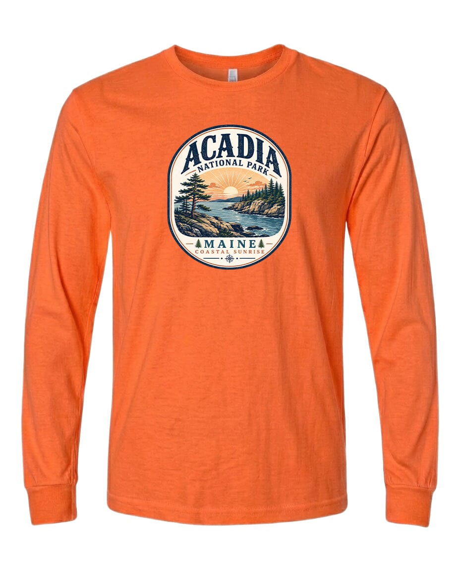 YOUTH Acadia National Park Badge Chest Logo T Shirt | Hoodie | Long Sleeve | Sweatshirt | Crew Neck | Tank Top 2 Fiesta Doodle waterproof vinyl sticker. dishwasher safe outdoor sticker.