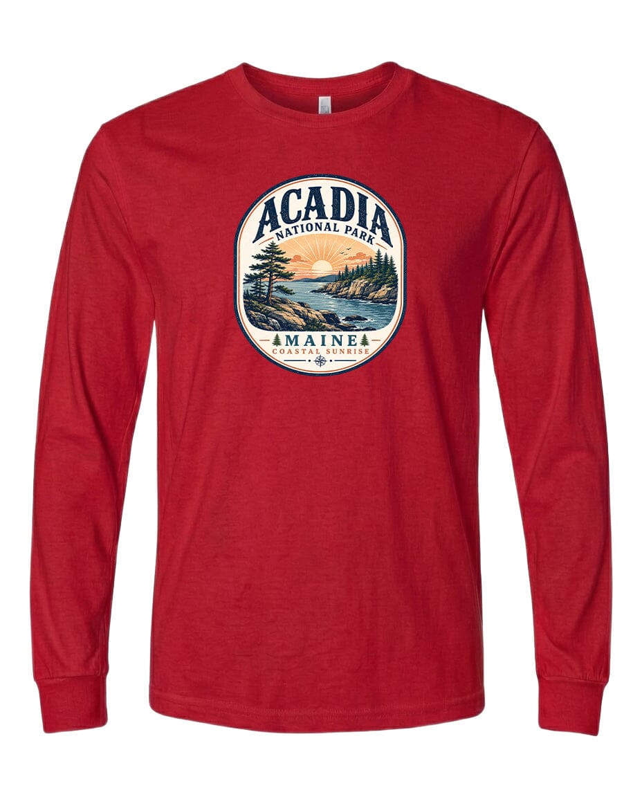 YOUTH Acadia National Park Badge Chest Logo T Shirt | Hoodie | Long Sleeve | Sweatshirt | Crew Neck | Tank Top 2 Fiesta Doodle waterproof vinyl sticker. dishwasher safe outdoor sticker.