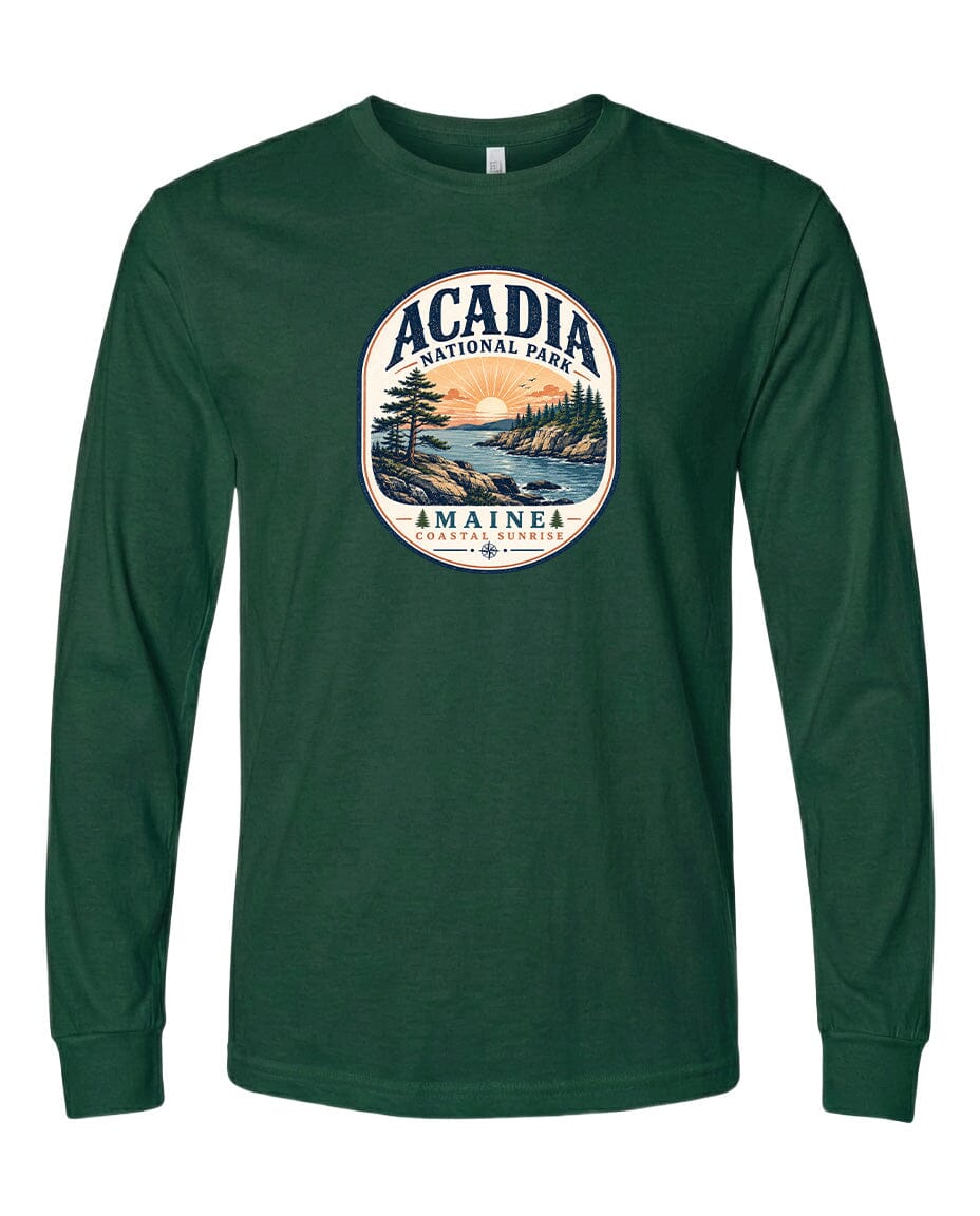 YOUTH Acadia National Park Badge Chest Logo T Shirt | Hoodie | Long Sleeve | Sweatshirt | Crew Neck | Tank Top 2 Fiesta Doodle waterproof vinyl sticker. dishwasher safe outdoor sticker.