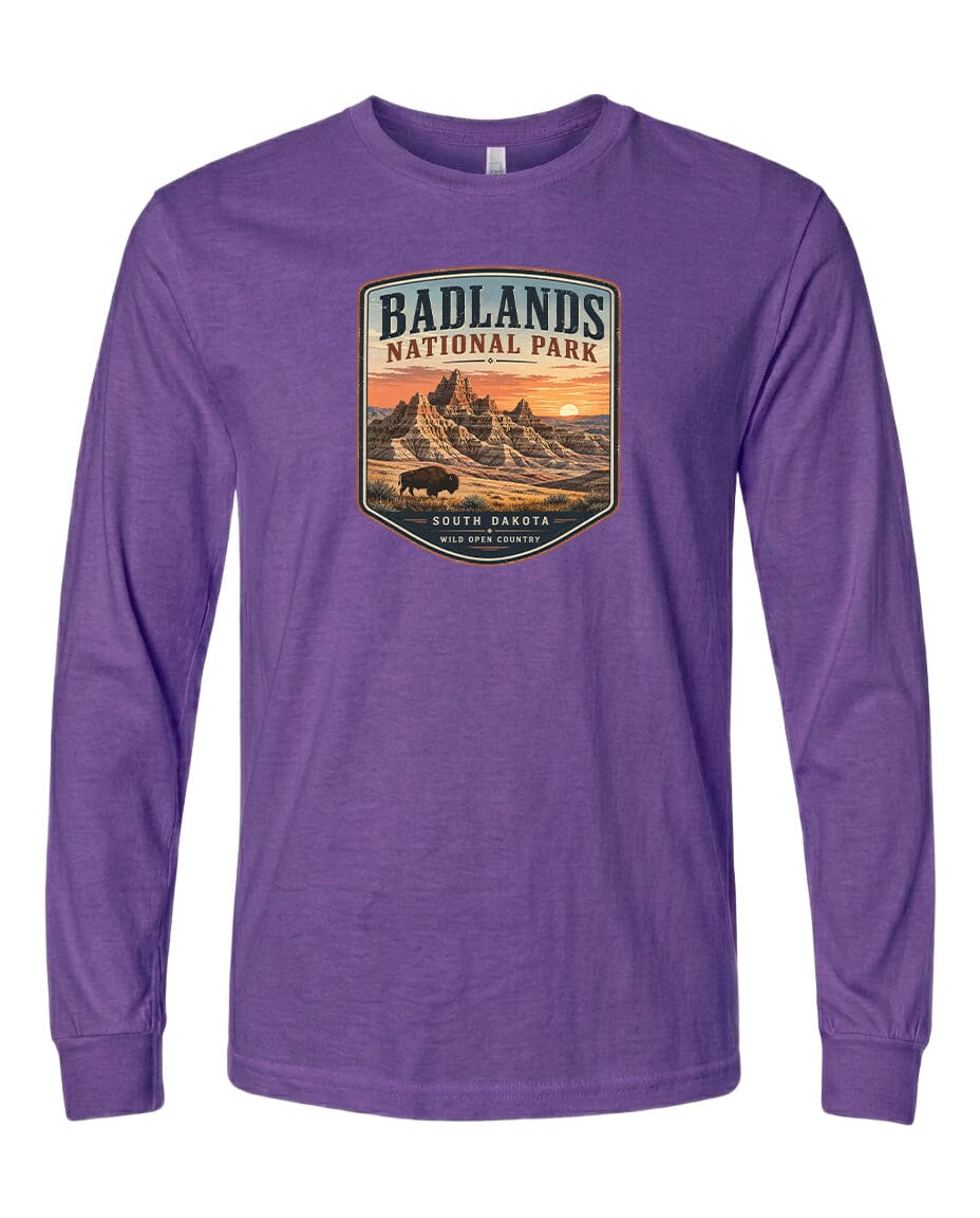 YOUTH Badlands National Park Badge Chest Logo T Shirt | Hoodie | Long Sleeve | Sweatshirt | Crew Neck | Tank Top 1 Fiesta Doodle waterproof vinyl sticker. dishwasher safe outdoor sticker.