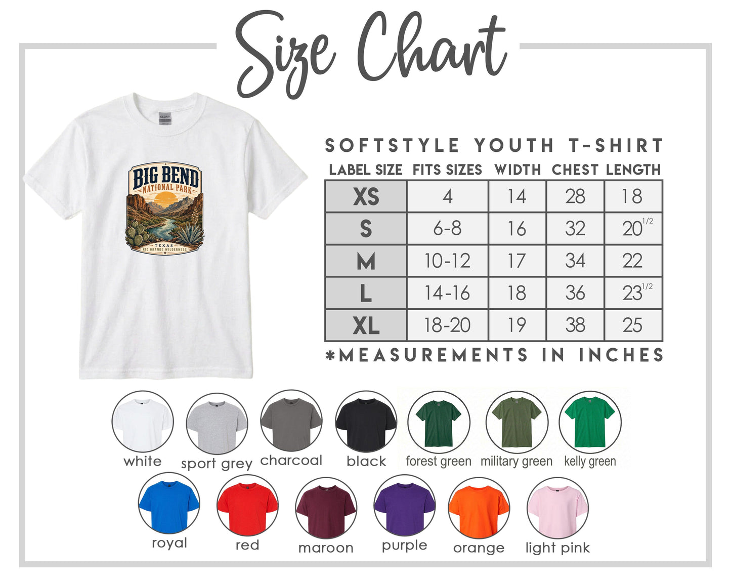 YOUTH Big Bend National Park Badge Chest Logo T Shirt | Hoodie | Long Sleeve | Sweatshirt | Crew Neck | Tank Top 1 Fiesta Doodle waterproof vinyl sticker. dishwasher safe outdoor sticker.