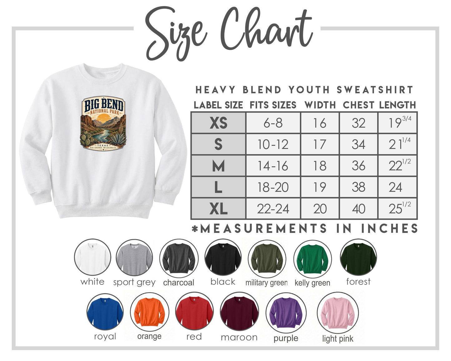 YOUTH Big Bend National Park Badge Chest Logo T Shirt | Hoodie | Long Sleeve | Sweatshirt | Crew Neck | Tank Top 1 Fiesta Doodle waterproof vinyl sticker. dishwasher safe outdoor sticker.