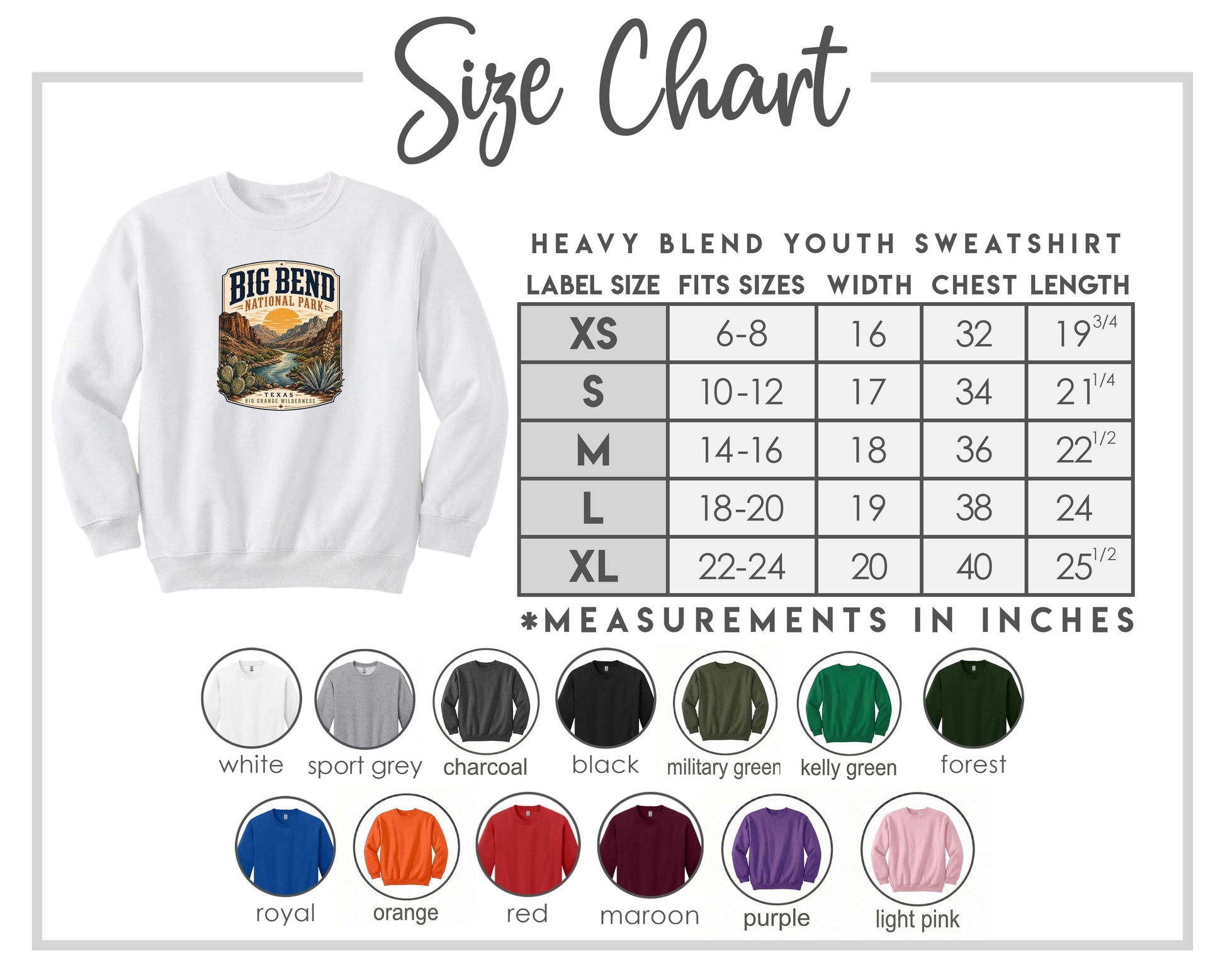 YOUTH Big Bend National Park Badge Chest Logo T Shirt | Hoodie | Long Sleeve | Sweatshirt | Crew Neck | Tank Top 1 Fiesta Doodle waterproof vinyl sticker. dishwasher safe outdoor sticker.