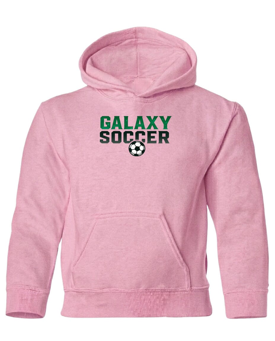 Youth Cosmic Galaxy Soccer Chest Logo T Shirt | Hoodie | Long Sleeve | Sweatshirt | Crew Neck Fiesta Doodle Heavyweight Hoodie YXS Light Pink waterproof vinyl sticker. dishwasher safe outdoor sticker.
