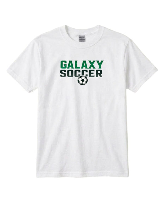 Youth Cosmic Galaxy Soccer Chest Logo T Shirt | Hoodie | Long Sleeve | Sweatshirt | Crew Neck Fiesta Doodle T Shirt YXS White waterproof vinyl sticker. dishwasher safe outdoor sticker.