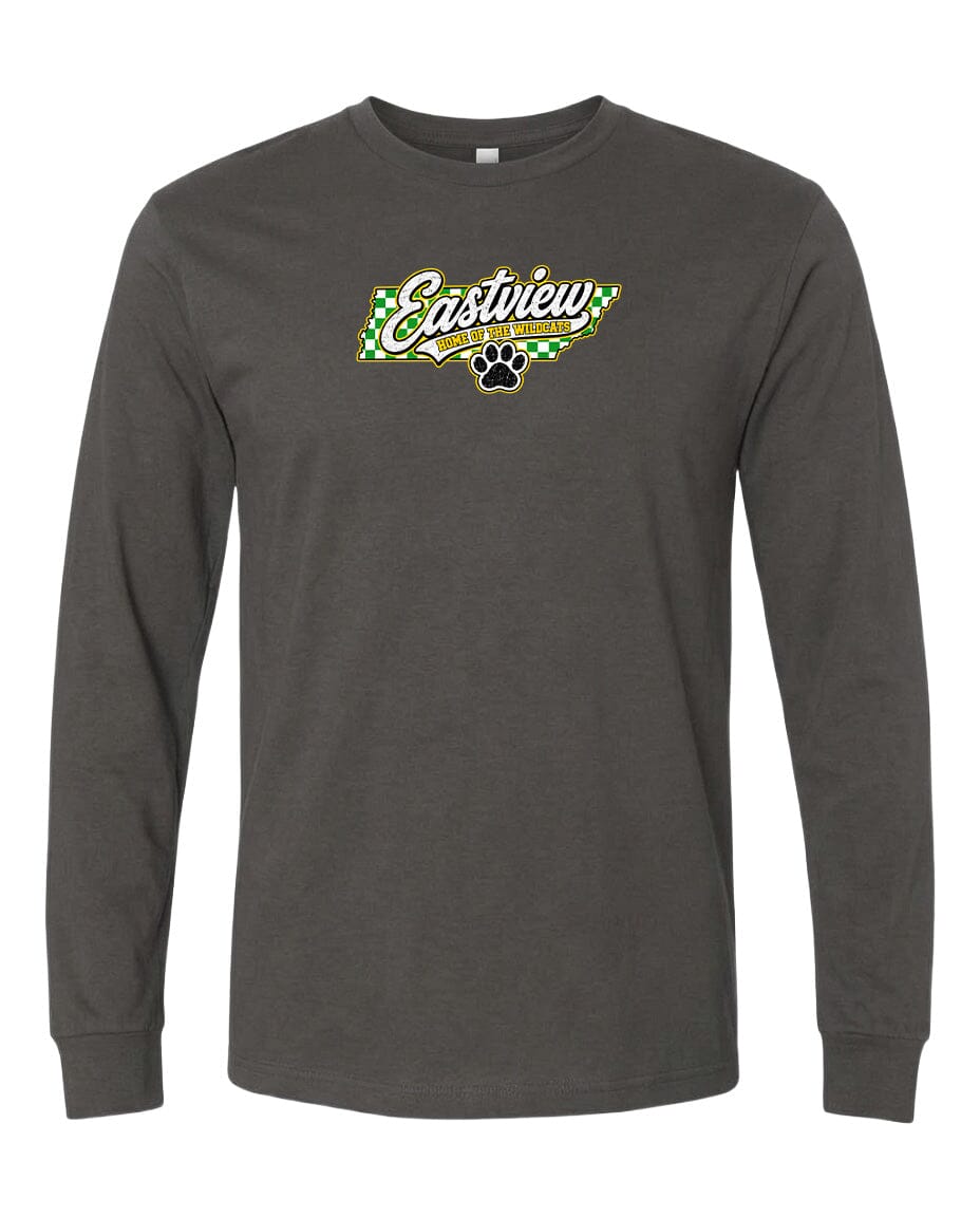 YOUTH Eastview Home of the Wildcats Chest Logo T Shirt | Hoodie | Long Sleeve | Sweatshirt | Crew Neck | Tank Top 1 Fiesta Doodle YL Long Sleeve Charcoal waterproof vinyl sticker. dishwasher safe outdoor sticker.