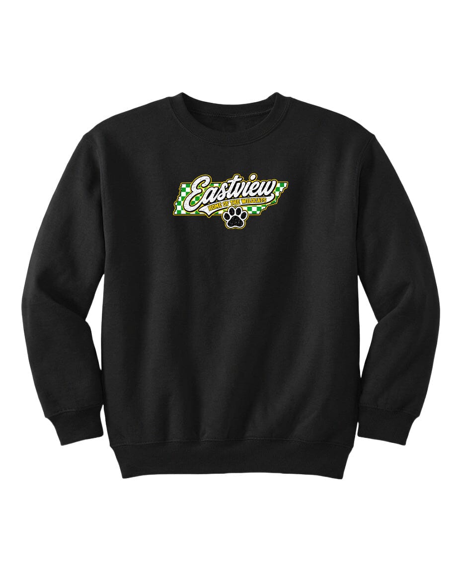 YOUTH Eastview Home of the Wildcats Chest Logo T Shirt | Hoodie | Long Sleeve | Sweatshirt | Crew Neck | Tank Top 1 Fiesta Doodle YL Sweat Shirt Black waterproof vinyl sticker. dishwasher safe outdoor sticker.