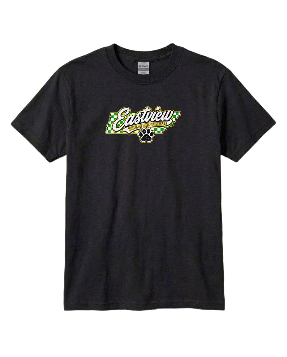 YOUTH Eastview Home of the Wildcats Chest Logo T Shirt | Hoodie | Long Sleeve | Sweatshirt | Crew Neck | Tank Top 1 Fiesta Doodle YL T Shirt Black waterproof vinyl sticker. dishwasher safe outdoor sticker.