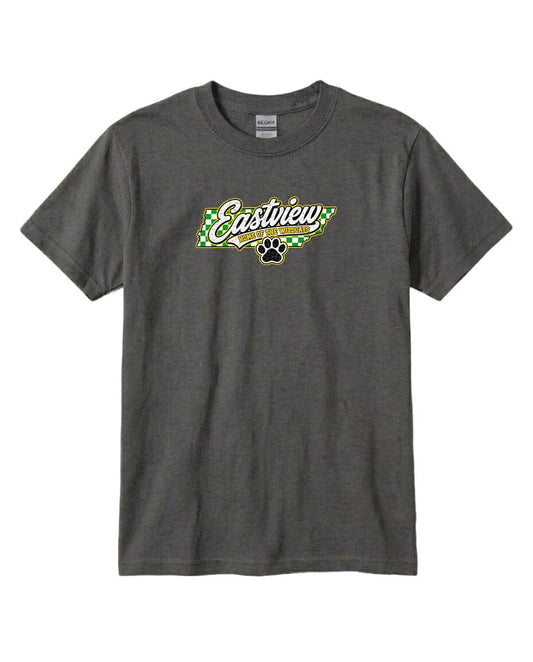 YOUTH Eastview Home of the Wildcats Chest Logo T Shirt | Hoodie | Long Sleeve | Sweatshirt | Crew Neck | Tank Top 1 Fiesta Doodle YL T Shirt Charcoal waterproof vinyl sticker. dishwasher safe outdoor sticker.