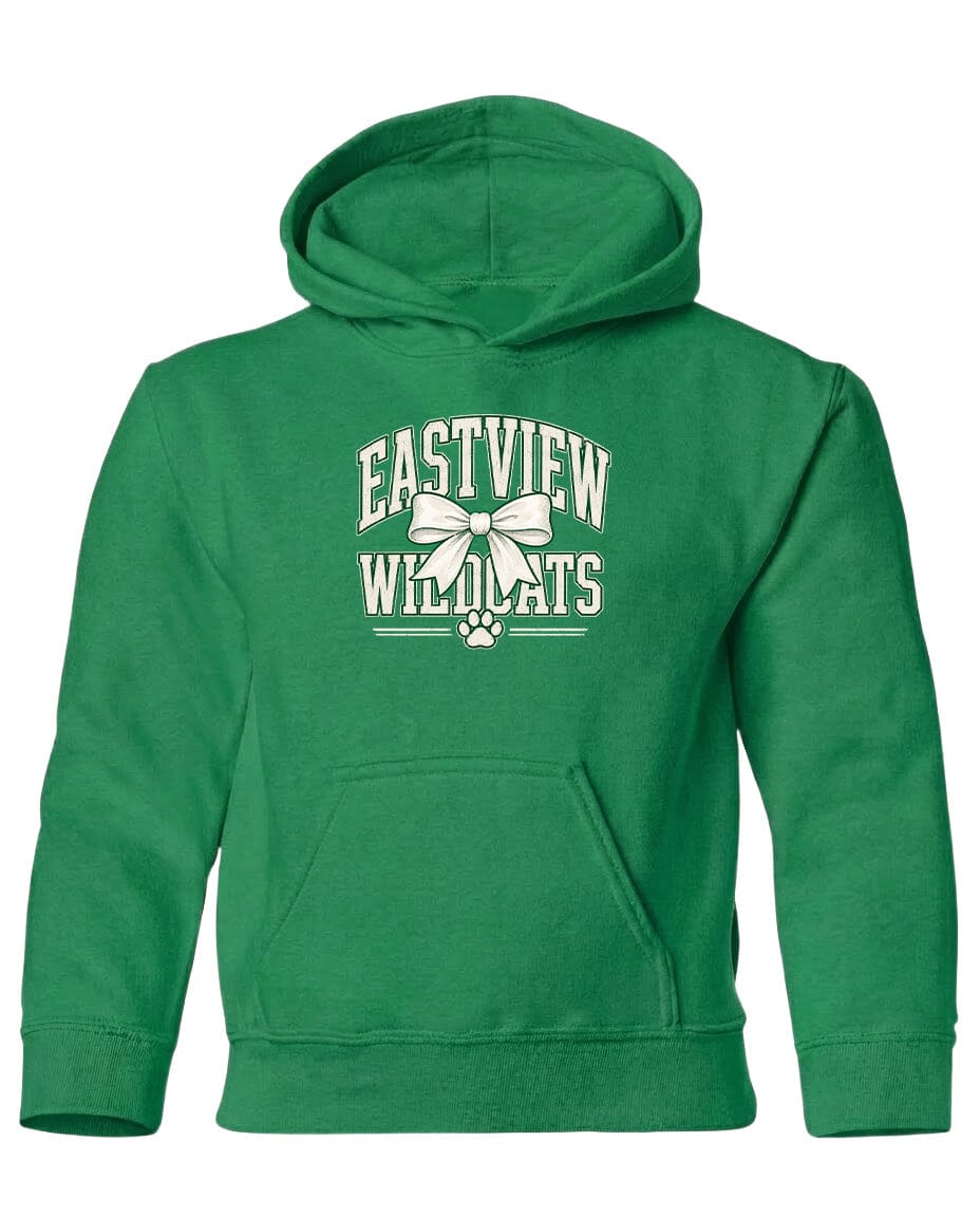 A green hoodie with the text "EASTVIEW WILDLIFE" printed on it.