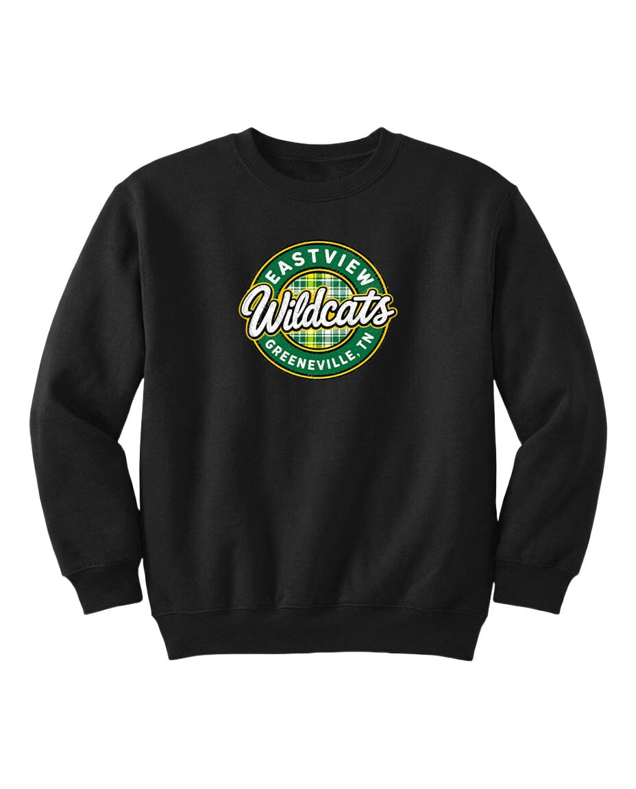 A black sweatshirt with a green and yellow logo that says "BEASTVIEW WILDCATS GREENEVILLE, TENN."