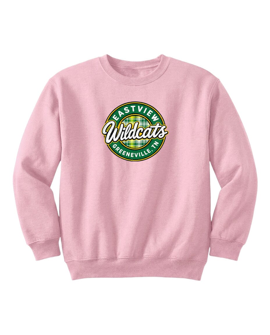 A pink sweatshirt with a logo that says "BEASTVIEW WILDCATS GREENEVILLE".