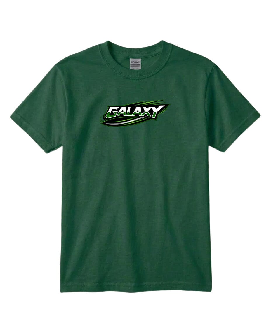 Youth Galaxy BA Chest Logo T Shirt | Hoodie | Long Sleeve | Sweatshirt | Crew Neck | Tank Top Fiesta Doodle T Shirt YXS Forest Green waterproof vinyl sticker. dishwasher safe outdoor sticker.