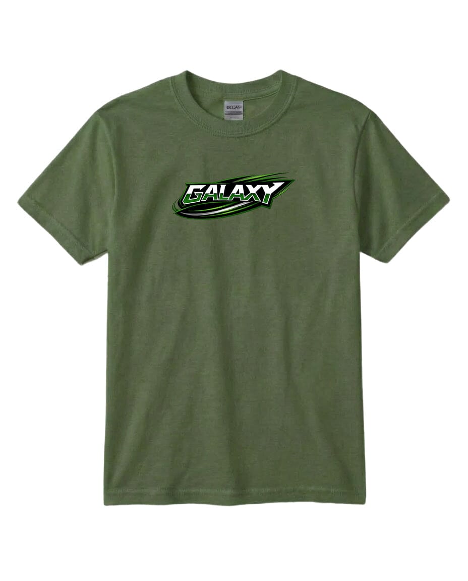 Youth Galaxy BA Chest Logo T Shirt | Hoodie | Long Sleeve | Sweatshirt | Crew Neck | Tank Top Fiesta Doodle T Shirt YXS Military Green waterproof vinyl sticker. dishwasher safe outdoor sticker.