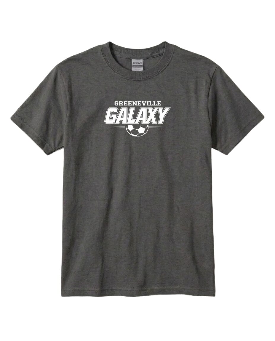 YOUTH Galaxy Basic Line Chest Logo T Shirt | Hoodie | Long Sleeve | Sweatshirt | Crew Neck | Tank Top Fiesta Doodle T Shirt YXS Charcoal waterproof vinyl sticker. dishwasher safe outdoor sticker.