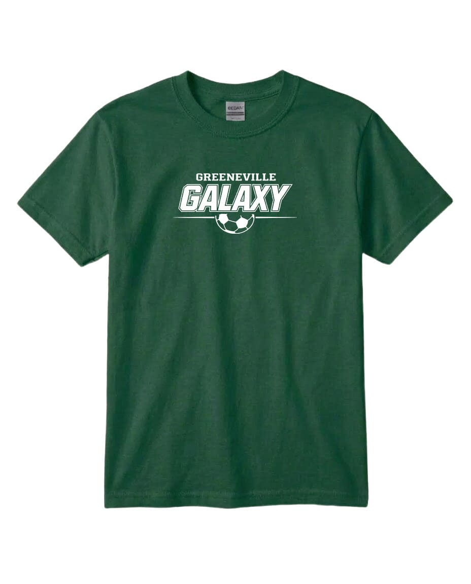 YOUTH Galaxy Basic Line Chest Logo T Shirt | Hoodie | Long Sleeve | Sweatshirt | Crew Neck | Tank Top Fiesta Doodle T Shirt YXS Forest Green waterproof vinyl sticker. dishwasher safe outdoor sticker.