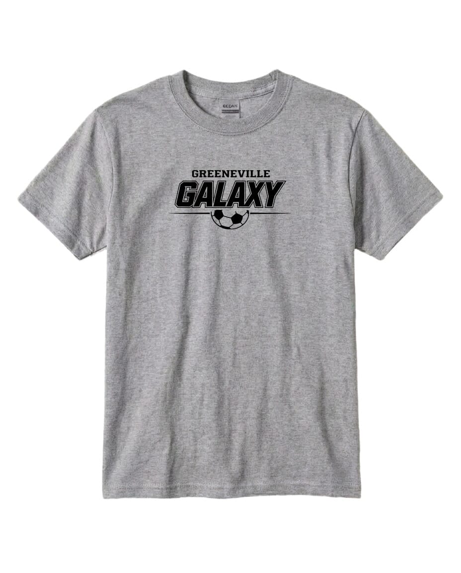 YOUTH Galaxy Basic Line Chest Logo T Shirt | Hoodie | Long Sleeve | Sweatshirt | Crew Neck | Tank Top Fiesta Doodle T Shirt YXS Sport Gray waterproof vinyl sticker. dishwasher safe outdoor sticker.