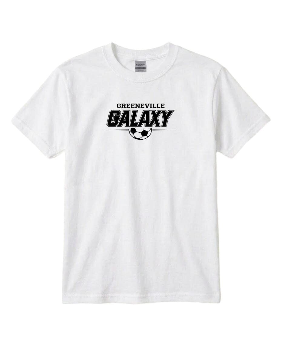 YOUTH Galaxy Basic Line Chest Logo T Shirt | Hoodie | Long Sleeve | Sweatshirt | Crew Neck | Tank Top Fiesta Doodle T Shirt YXS White waterproof vinyl sticker. dishwasher safe outdoor sticker.