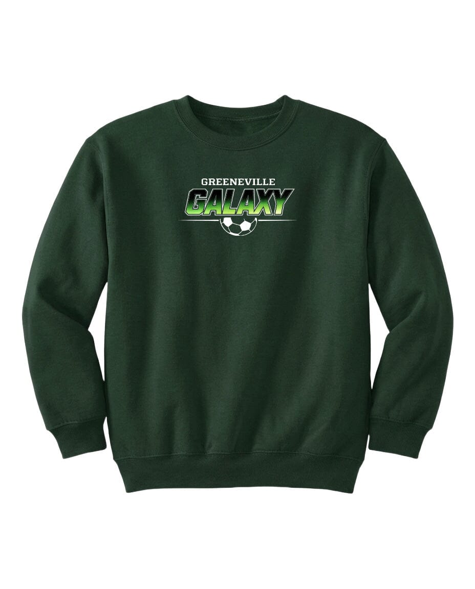 YOUTH Galaxy Green Fade Chest Logo T Shirt | Hoodie | Long Sleeve | Sweatshirt | Crew Neck | Tank Top Fiesta Doodle T Shirt YXS Forest Green waterproof vinyl sticker. dishwasher safe outdoor sticker.