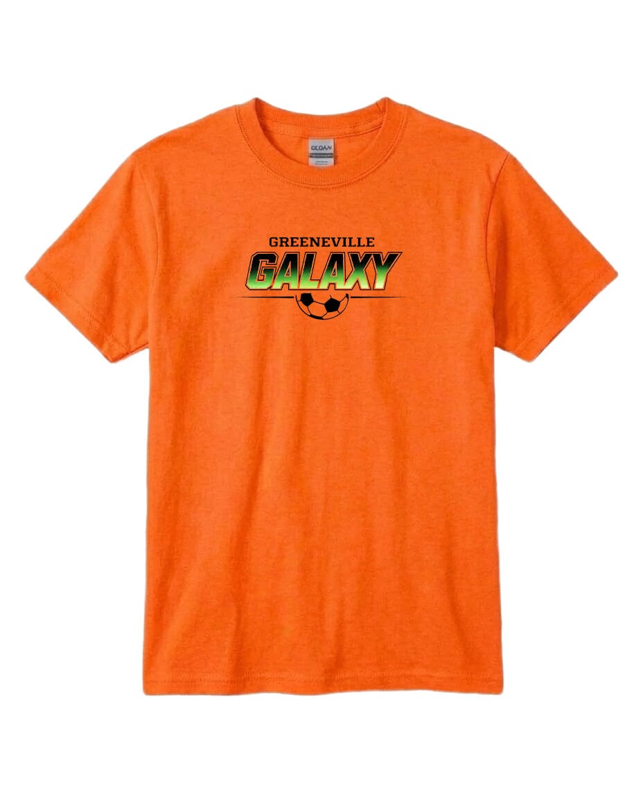 YOUTH Galaxy Green Fade Chest Logo T Shirt | Hoodie | Long Sleeve | Sweatshirt | Crew Neck | Tank Top Fiesta Doodle T Shirt YXS Orange waterproof vinyl sticker. dishwasher safe outdoor sticker.