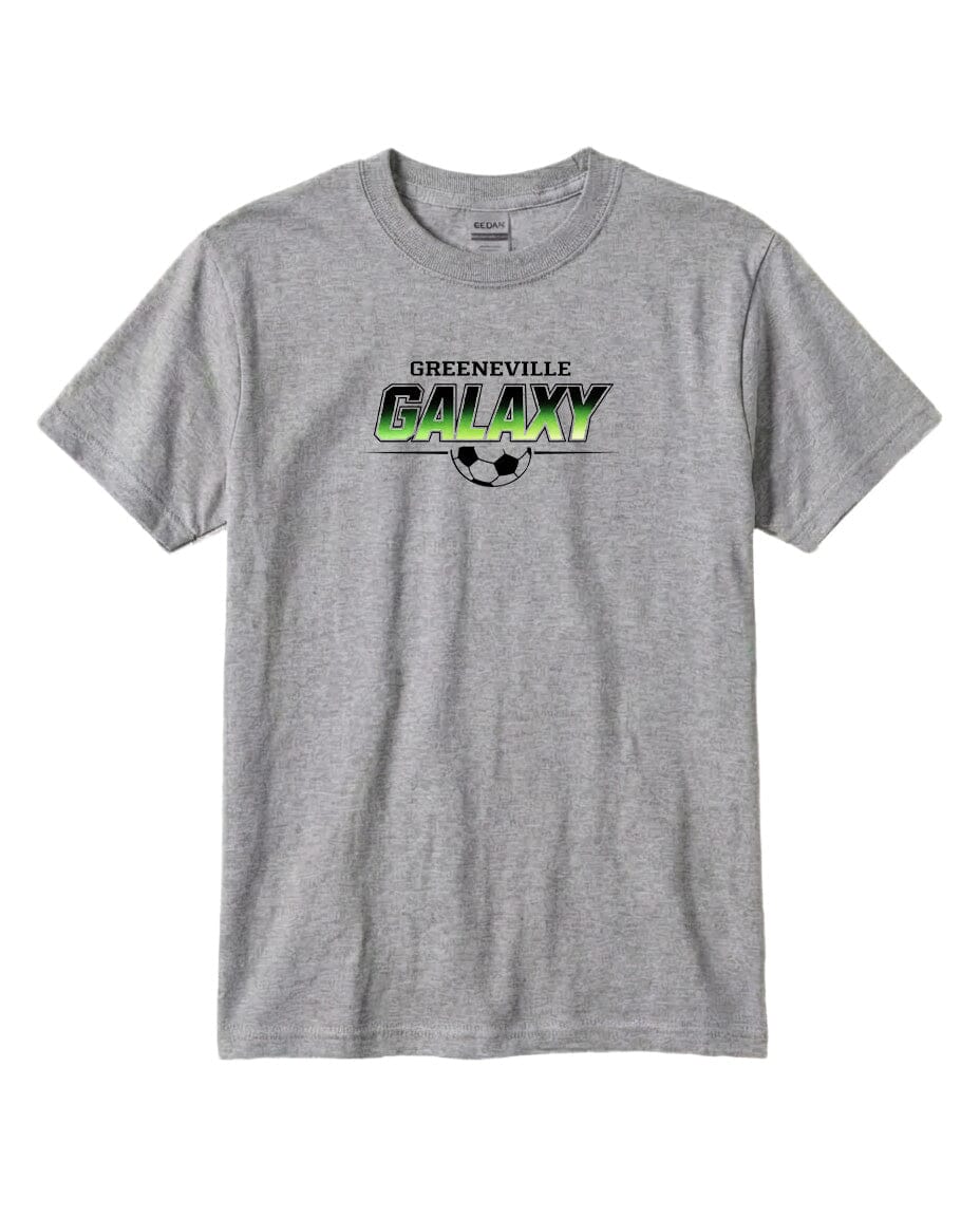 YOUTH Galaxy Green Fade Chest Logo T Shirt | Hoodie | Long Sleeve | Sweatshirt | Crew Neck | Tank Top Fiesta Doodle T Shirt YXS Sport Gray waterproof vinyl sticker. dishwasher safe outdoor sticker.