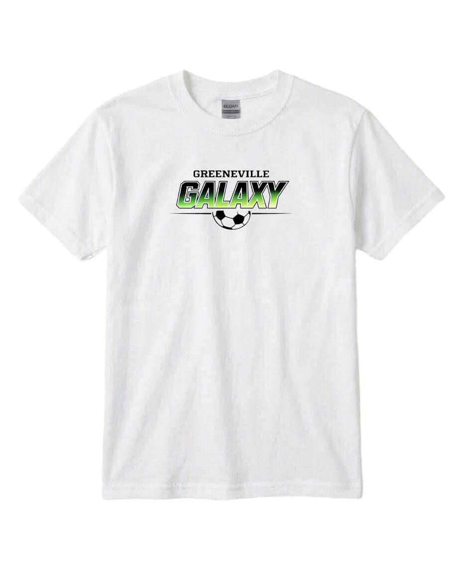 YOUTH Galaxy Green Fade Chest Logo T Shirt | Hoodie | Long Sleeve | Sweatshirt | Crew Neck | Tank Top Fiesta Doodle T Shirt YXS White waterproof vinyl sticker. dishwasher safe outdoor sticker.