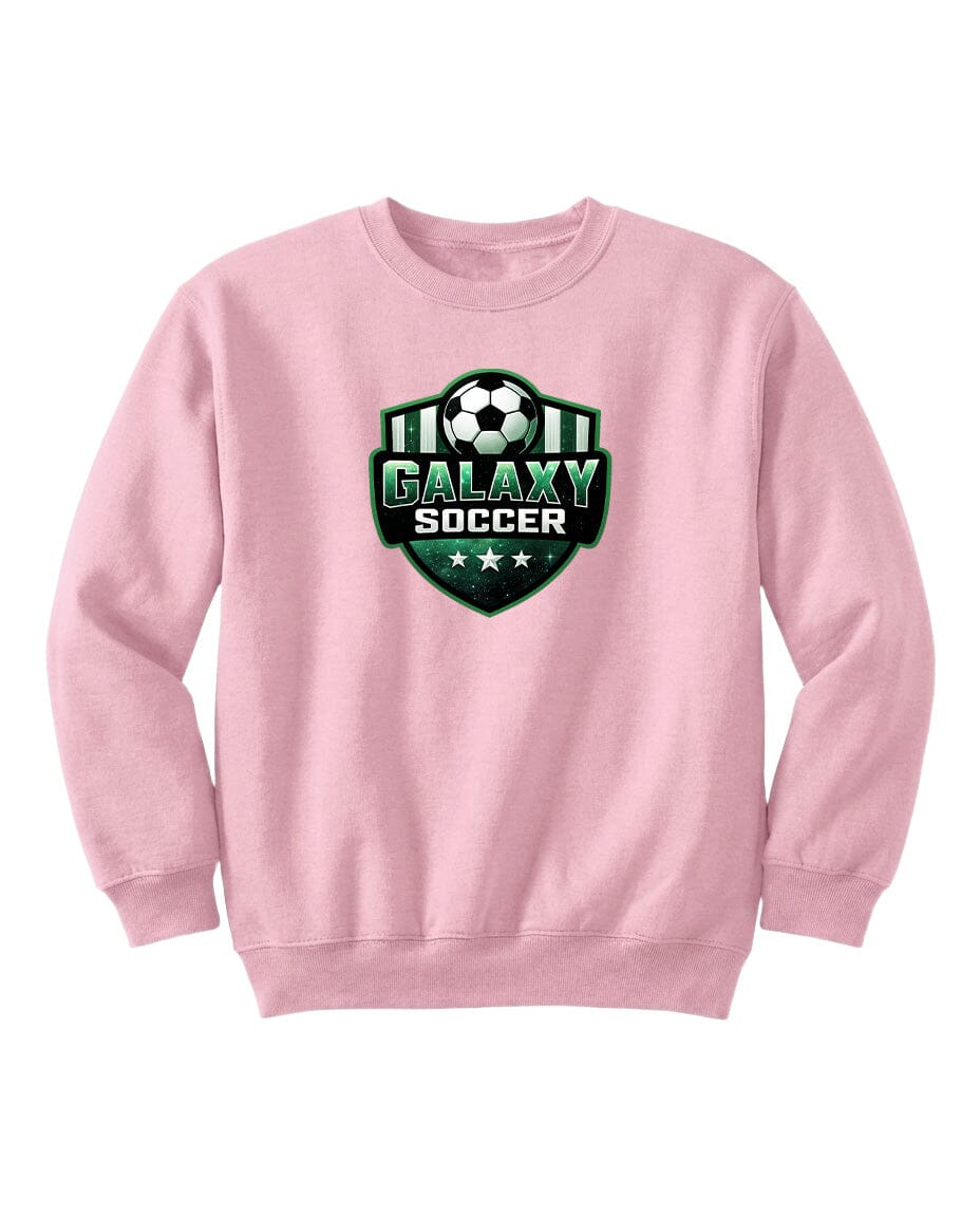 Youth Glittery Galaxy Crest Soccer Chest Logo T Shirt | Hoodie | Long Sleeve | Sweatshirt | Crew Neck | Tank Top Fiesta Doodle waterproof vinyl sticker. dishwasher safe outdoor sticker.