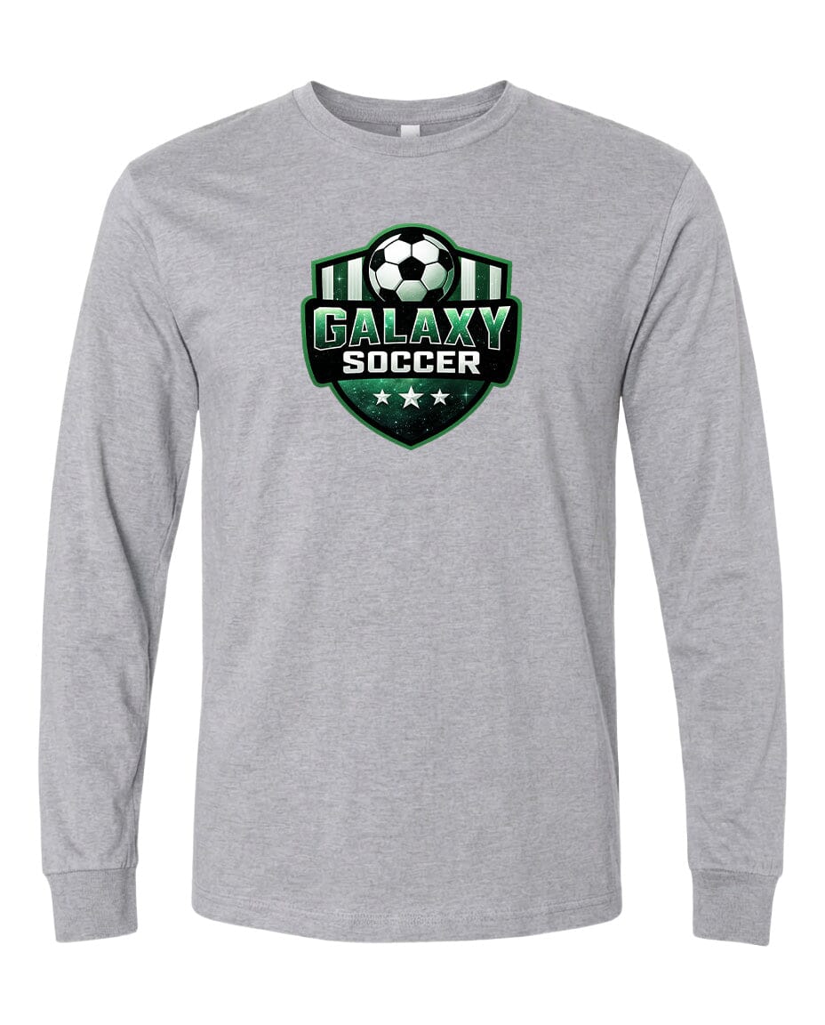 Youth Glittery Galaxy Crest Soccer Chest Logo T Shirt | Hoodie | Long Sleeve | Sweatshirt | Crew Neck | Tank Top Fiesta Doodle waterproof vinyl sticker. dishwasher safe outdoor sticker.