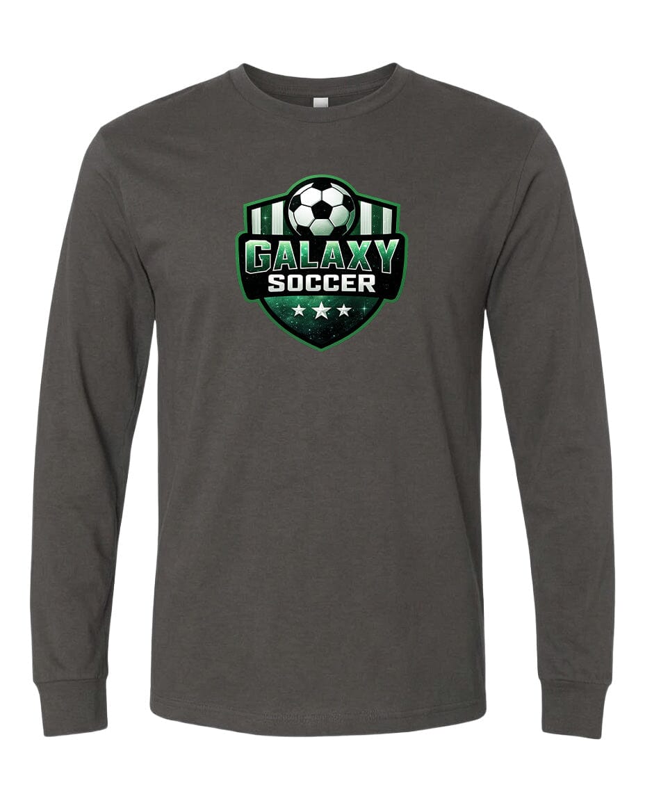 Youth Glittery Galaxy Crest Soccer Chest Logo T Shirt | Hoodie | Long Sleeve | Sweatshirt | Crew Neck | Tank Top Fiesta Doodle waterproof vinyl sticker. dishwasher safe outdoor sticker.