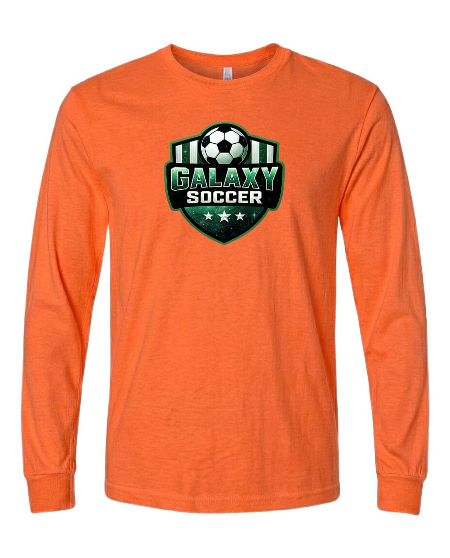 Youth Glittery Galaxy Crest Soccer Chest Logo T Shirt | Hoodie | Long Sleeve | Sweatshirt | Crew Neck | Tank Top Fiesta Doodle waterproof vinyl sticker. dishwasher safe outdoor sticker.