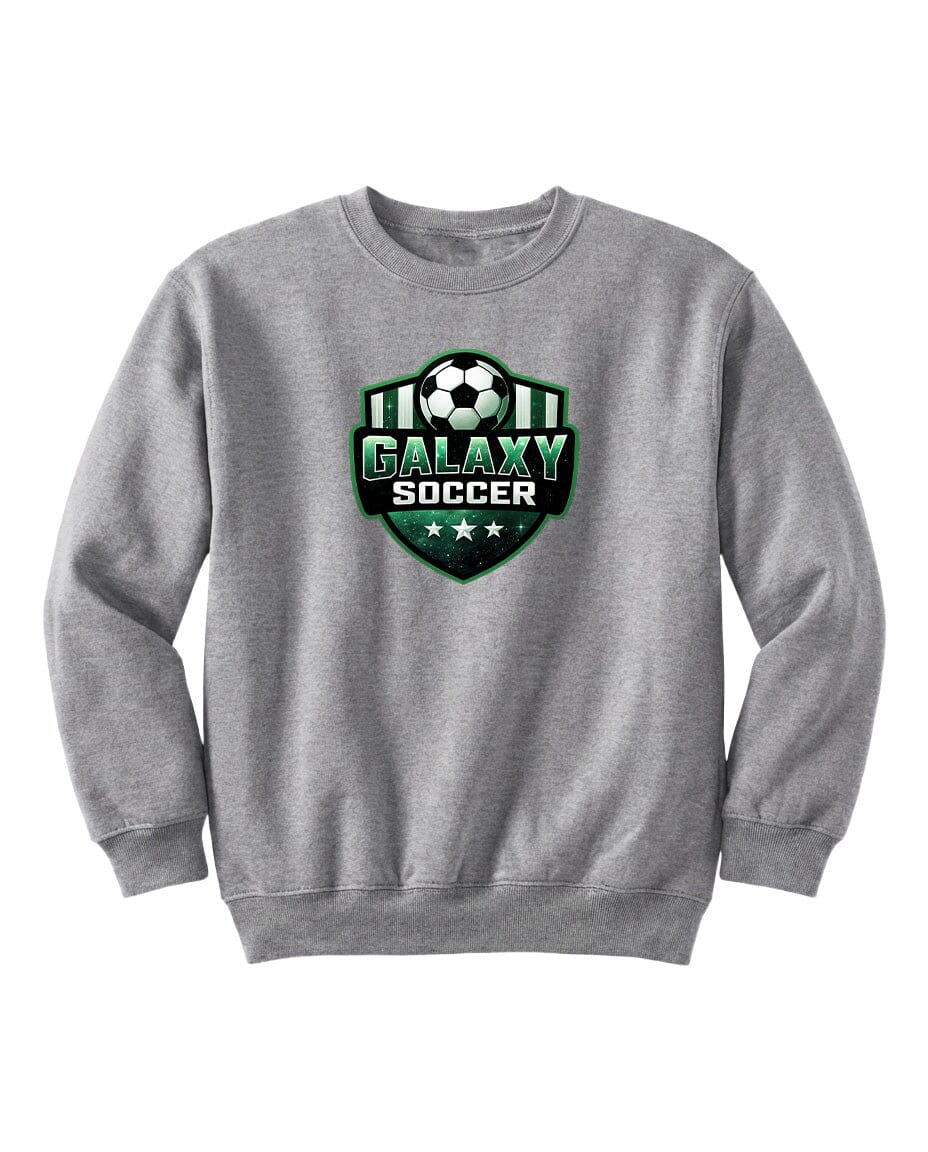 Youth Glittery Galaxy Crest Soccer Chest Logo T Shirt | Hoodie | Long Sleeve | Sweatshirt | Crew Neck | Tank Top Fiesta Doodle waterproof vinyl sticker. dishwasher safe outdoor sticker.