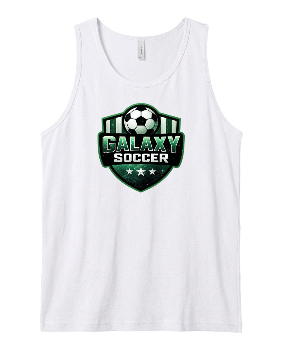 Youth Glittery Galaxy Crest Soccer Chest Logo T Shirt | Hoodie | Long Sleeve | Sweatshirt | Crew Neck | Tank Top Fiesta Doodle waterproof vinyl sticker. dishwasher safe outdoor sticker.