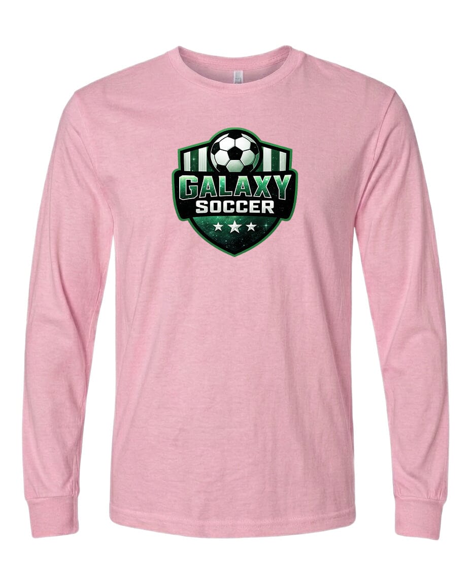 Youth Glittery Galaxy Crest Soccer Chest Logo T Shirt | Hoodie | Long Sleeve | Sweatshirt | Crew Neck | Tank Top Fiesta Doodle waterproof vinyl sticker. dishwasher safe outdoor sticker.