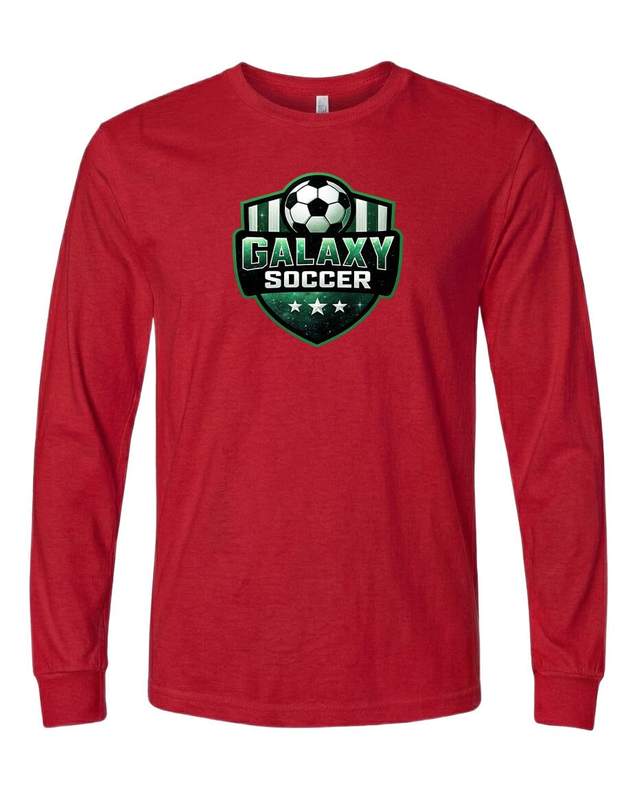 Youth Glittery Galaxy Crest Soccer Chest Logo T Shirt | Hoodie | Long Sleeve | Sweatshirt | Crew Neck | Tank Top Fiesta Doodle waterproof vinyl sticker. dishwasher safe outdoor sticker.