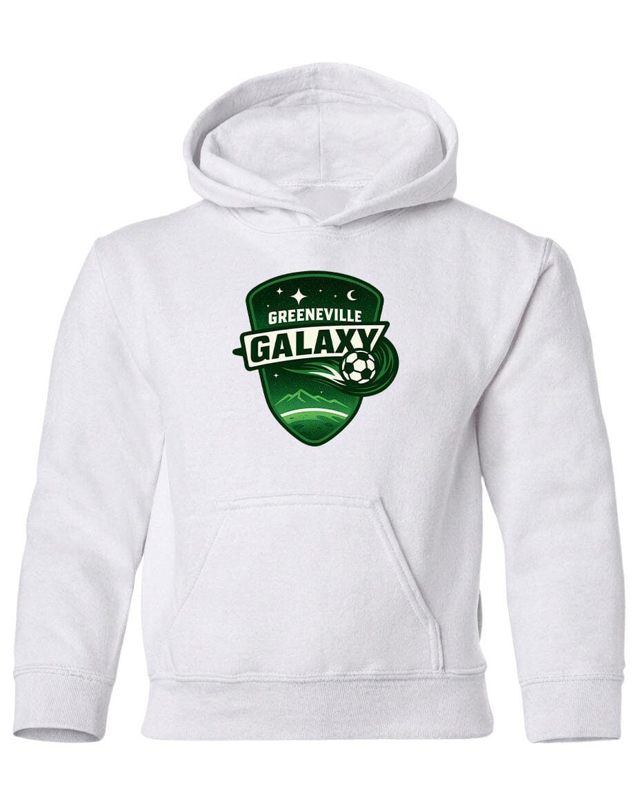 YOUTH Green Galaxy Chest Logo T Shirt | Hoodie | Long Sleeve | Sweatshirt | Crew Neck | Tank Top Fiesta Doodle Heavyweight Hoodie YXS White waterproof vinyl sticker. dishwasher safe outdoor sticker.